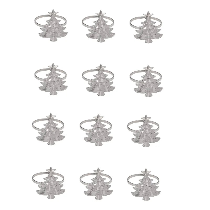 1/6 Pçs Anéis de Guardanapo de Natal