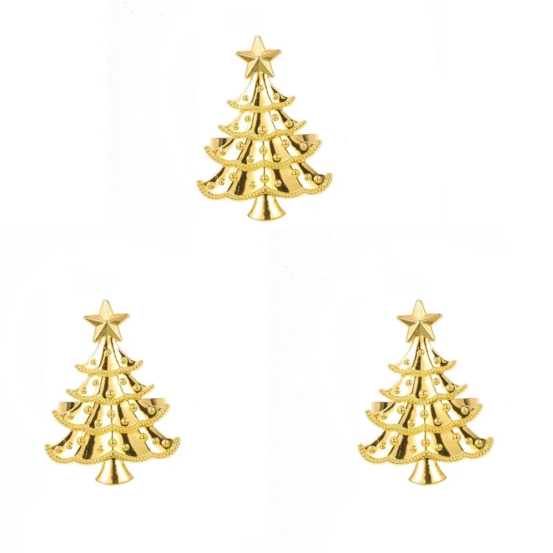 1/6 Pçs Anéis de Guardanapo de Natal